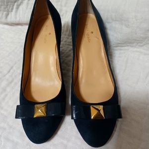 Kate Spade Blue Suede Wedge Pumps